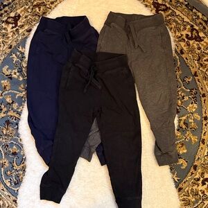 Primary Kids Sweatpants - Black, Gray, and navy. Size 4